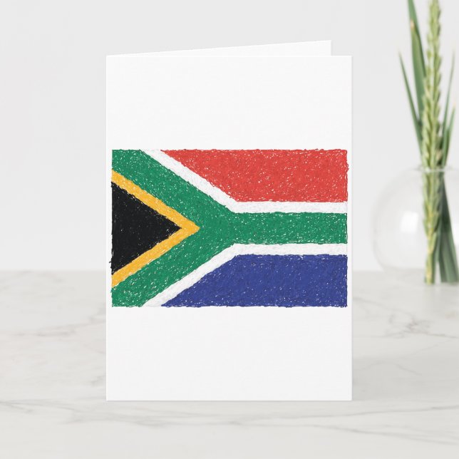 Sydafrika flaggatema kort (Framsida)