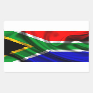 Sydafrika flaggatyg rektangulärt klistermärke