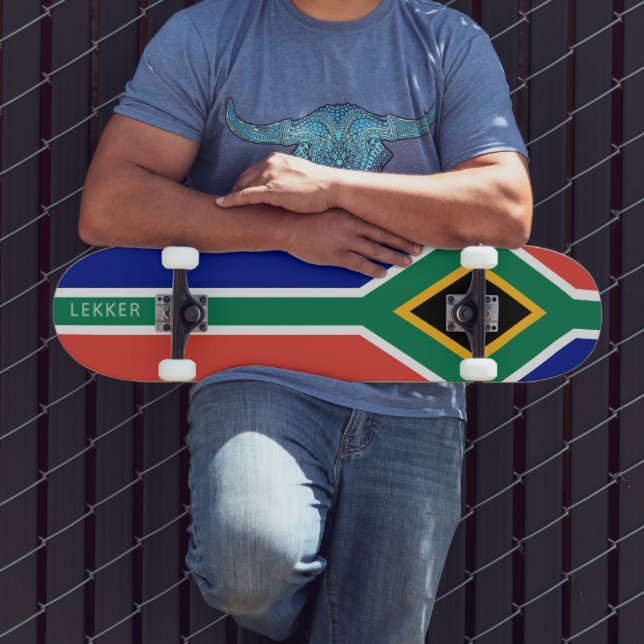 Sydafrika flaggmönster mini skateboard bräda 18,5 cm (Utomhus 3)