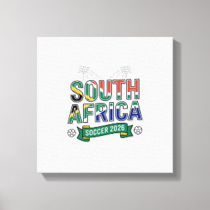 Sydafrika Fotboll 2026 Fotboll Fet Land Typografi Canvastryck