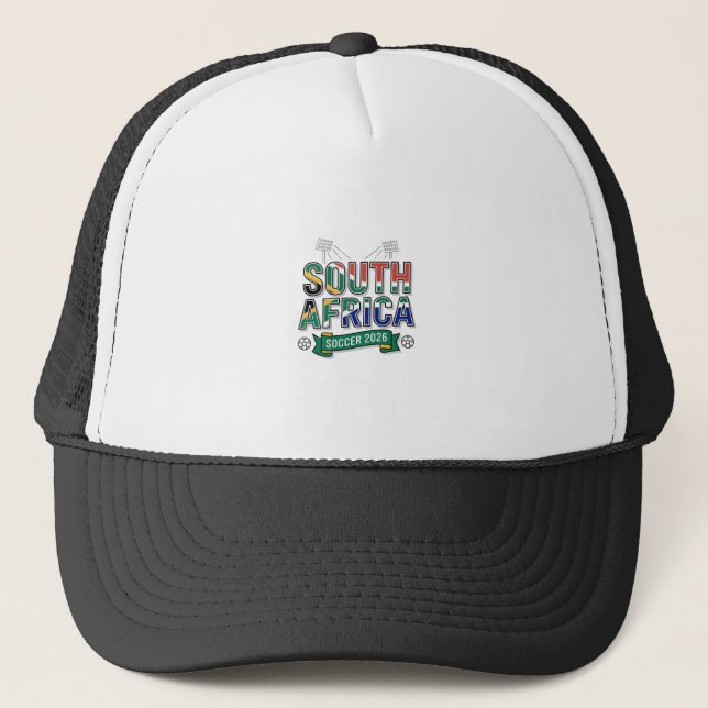 Sydafrika Fotboll 2026 Fotboll Fet Land Typografi Keps (Framsida)