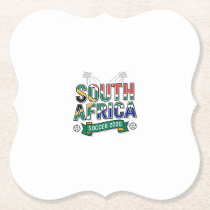 Sydafrika Fotboll 2026 Fotboll Fet Land Typografi Underlägg Papper