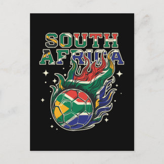 Sydafrika Fotboll Brinnande Boll Retro Fotboll Fa Vykort