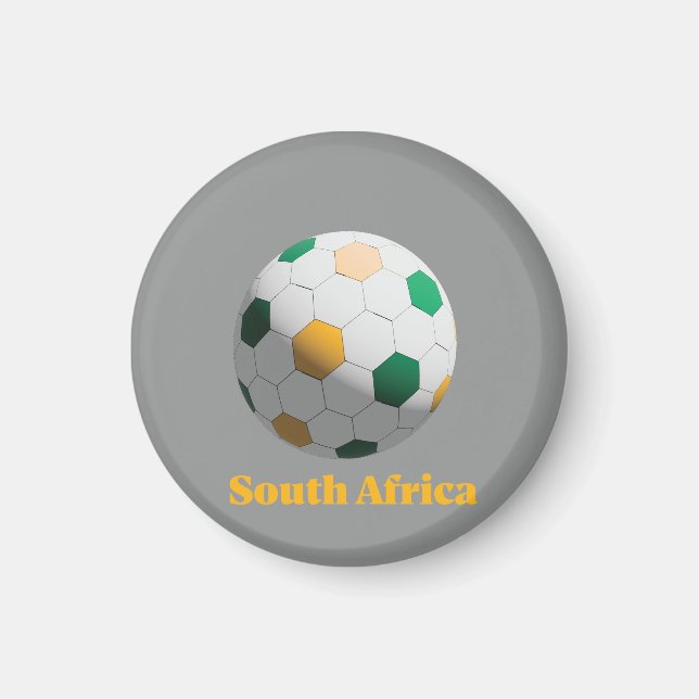 Sydafrika Fotboll Magnet (Framsidan)