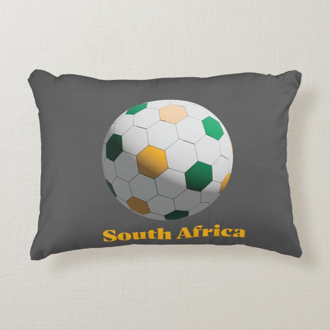 Sydafrika Fotboll Prydnadskudde (Framsidan)
