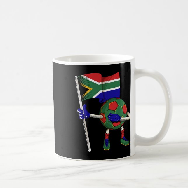 Sydafrika Fotbollströja Afrika Flagga Fotboll Da Kaffemugg (Höger)