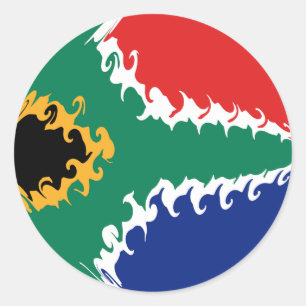 Sydafrika Gnarly flagga Runt Klistermärke