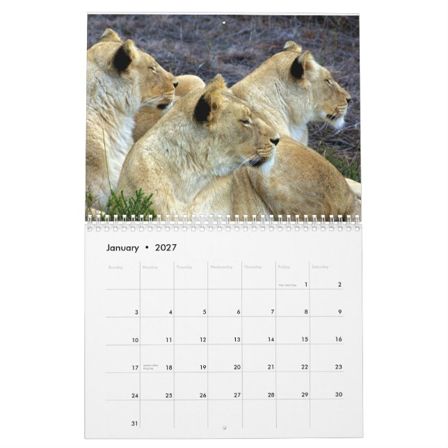 Sydafrika Kalender (Jan 2027)
