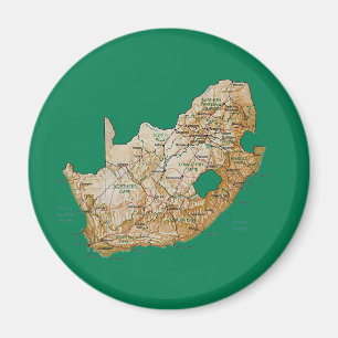 Sydafrika kartamagnet magnet