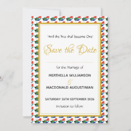 SYDAFRIKA Kristet Bröllop firande enligt sedvänja Spara Datumet