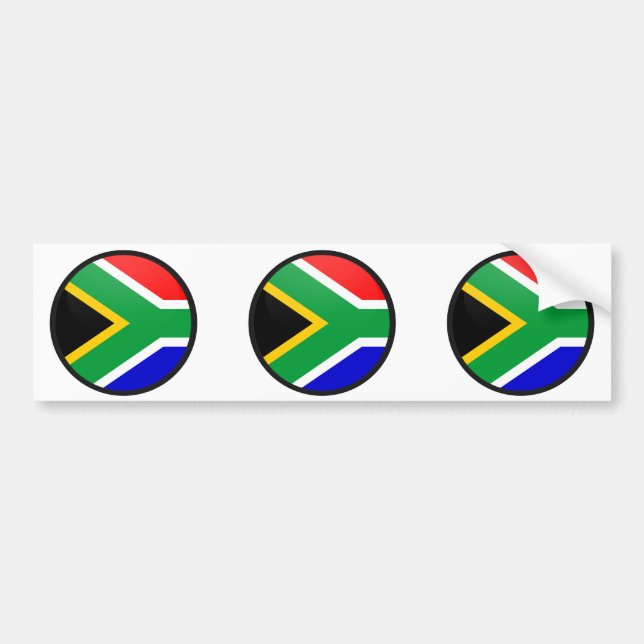 Sydafrika kvalitetsflagga cirkel bildekal (Framsidan)