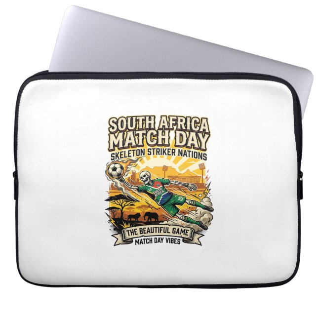 Sydafrika Match Day Skeleton Striker Nations Hi Laptop Fodral (Framsidan)