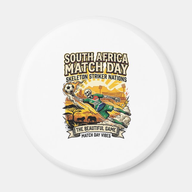 Sydafrika Match Day Skeleton Striker Nations Hi Magnet (Framsidan)