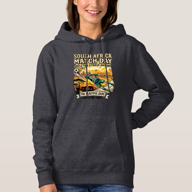 Sydafrika Match Day Skeleton Striker Nations Hi T Shirt (Framsida)