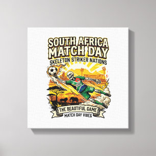 Sydafrika Match Day Skelett Anfallare Nationer Hej Canvastryck