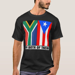 Sydafrika och Puerto Rican Heritage South A T Shirt
