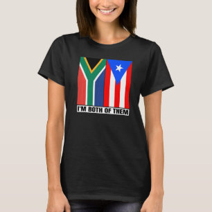 Sydafrika och Puerto Rican Heritage South A T Shirt