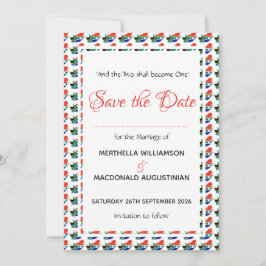 SYDAFRIKA Patriotisk anpassad bröllopsfirande Spara Datumet