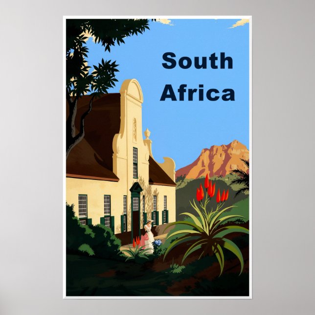 Sydafrika resaffisch  poster (Framsidan)