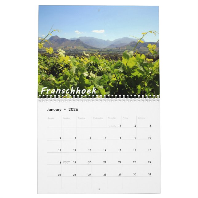 Sydafrika reser destinationsfotokalendern kalender (Jan 2026)