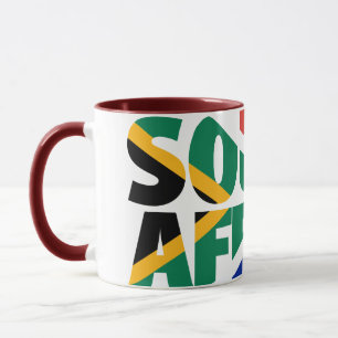 Sydafrika rotar söder - den afrikanska flagga mugg