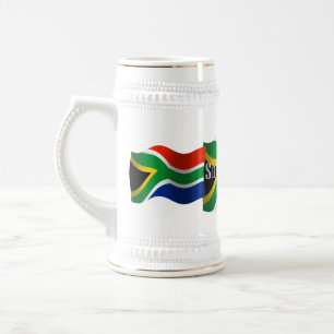 Sydafrika som vinkar flagga sejdel