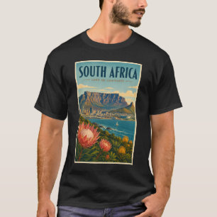 Sydafrika Table Mountain Illustration Resa T Shirt