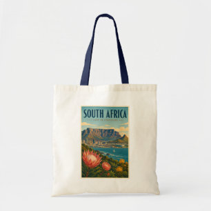 Sydafrika Table Mountain Illustration Resa Tygkasse