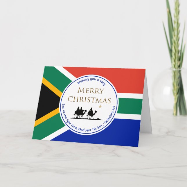 SYDAFRIKA Tre Wise Manar Scripture CHRISTMAS Helgkort (Framsida)