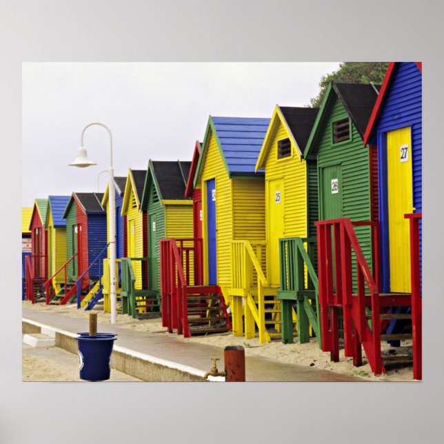 Sydafrika, Västra Kapprovinsen, St James. Färgrik Poster (Framsidan)