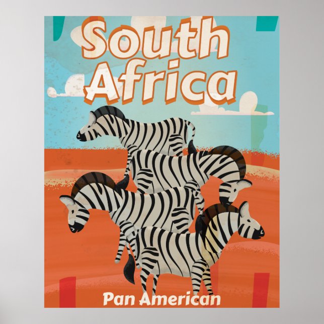 Sydafrika Vintage Resa Affisch (Framsidan)
