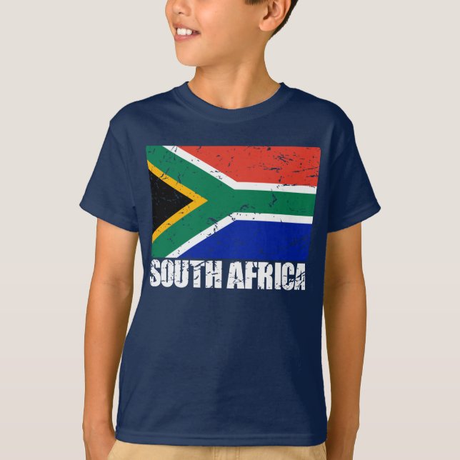 Sydafrika vintageflagga t-shirt (Framsida)