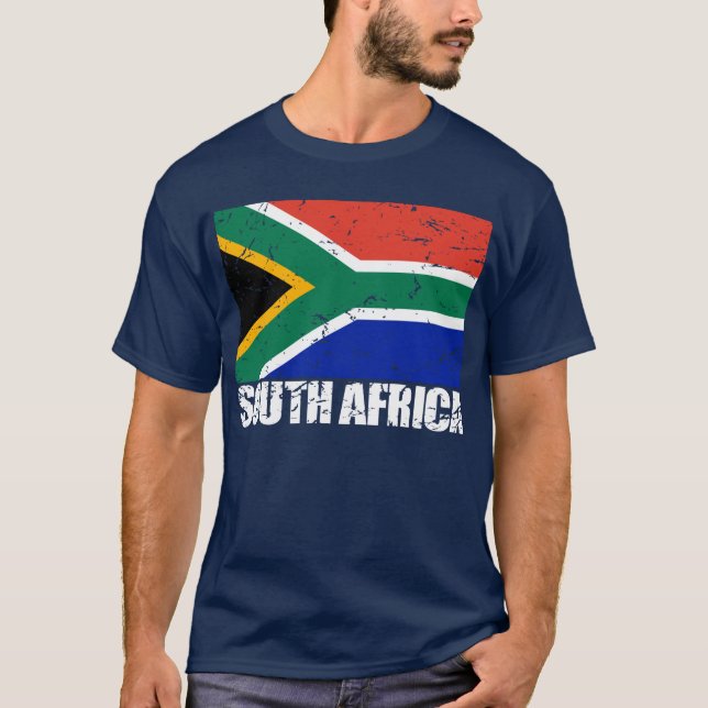 Sydafrika vintageflagga tee (Framsida)