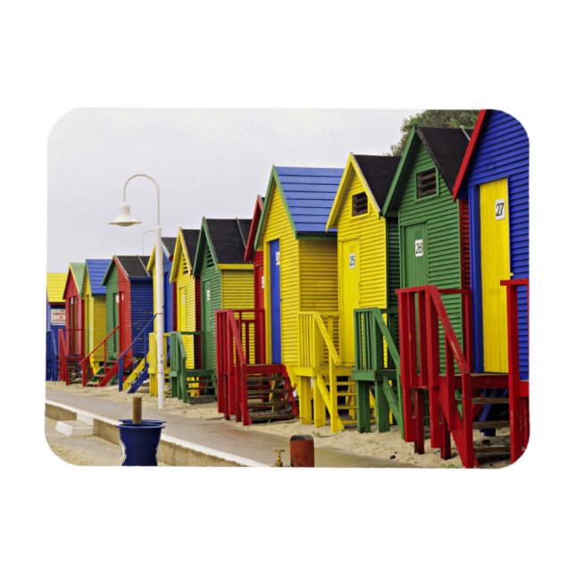 Sydafrika, Western Cape, St James. Färgglad Magnet (Horisontell)