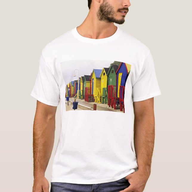 Sydafrika, Western Cape, St James. Färgglad T-shirt (Framsida)