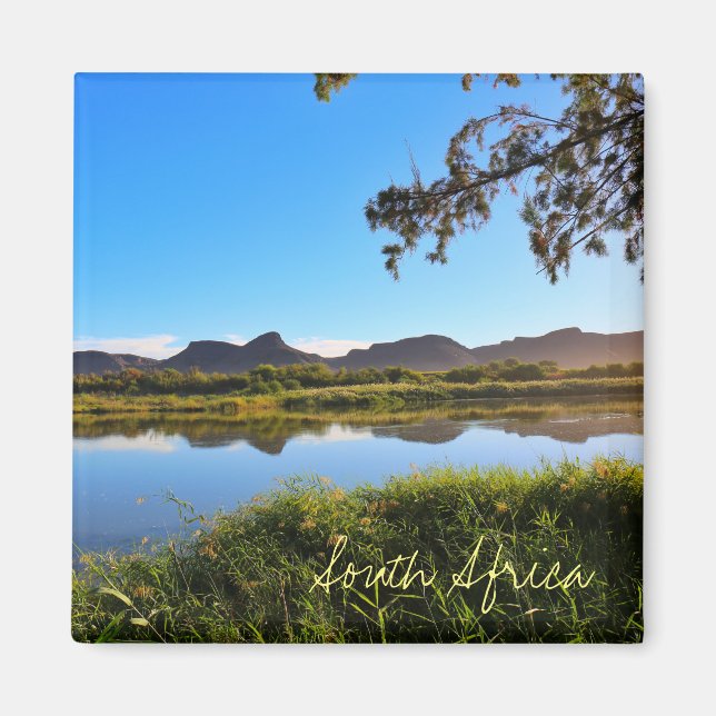 Sydafrika ZA Orange River Landskapsvy Magnet (Framsidan)