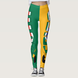 SydAfrikan Flagga Färg Patriotic Leggings