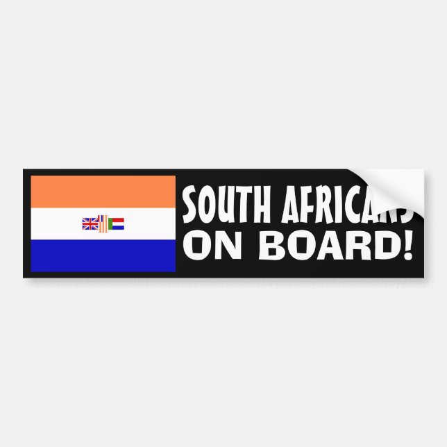 Sydafrikaner Aboard! Bildekal (Framsidan)