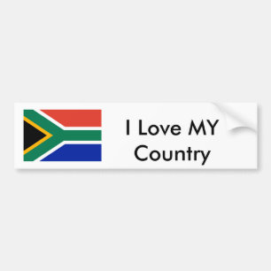 SydAfrikans Flagga MUSEUM I Kärlek MY Land Bildekal