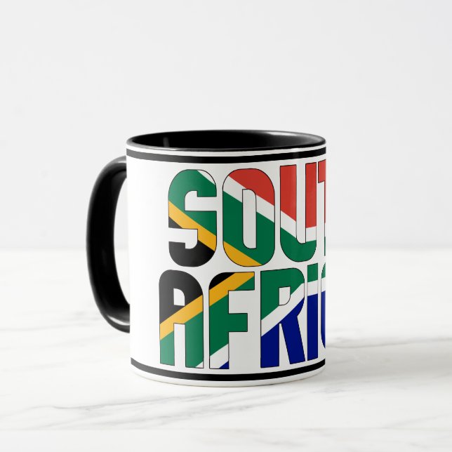 SydAfrikans nationella Flagga Patriotic Coffe Mugg (Framsida vänster)