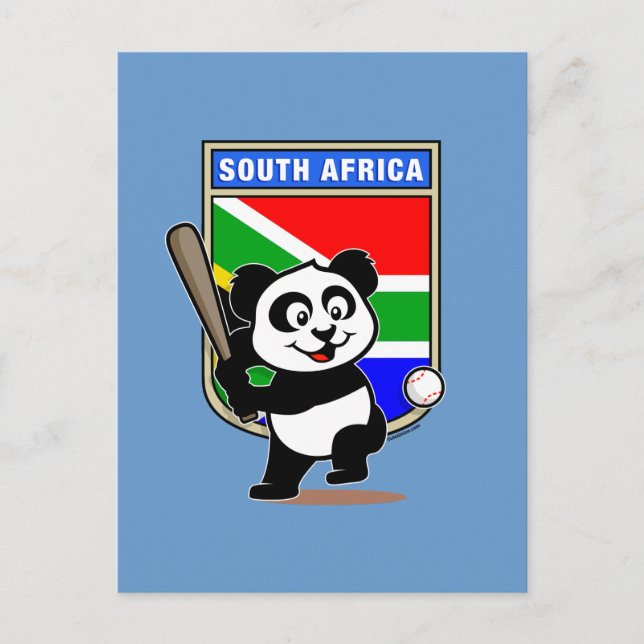 Sydafrikansk baskeball Panda Vykort (Framsida)