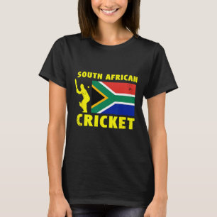 Sydafrikansk cricket med Sydafrikas flagga T Shirt