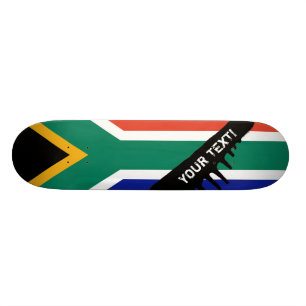 Sydafrikansk flagg mini skateboard bräda 18,5 cm