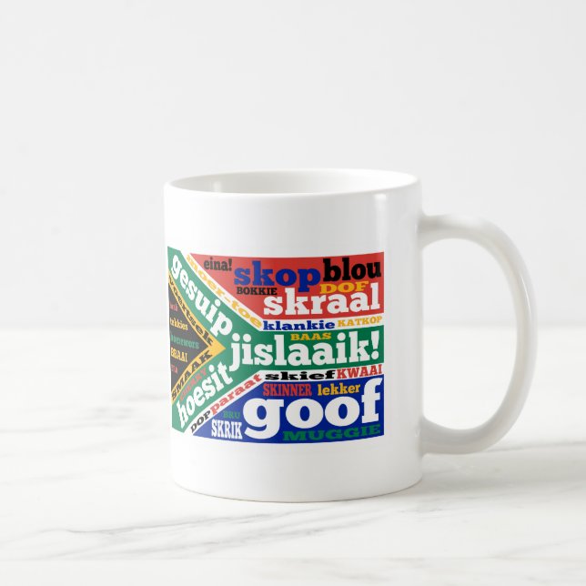 Sydafrikansk slang och kollokvialism kaffemugg (Höger)
