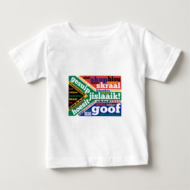 Sydafrikansk slang och kollokvialism t shirt (Framsida)