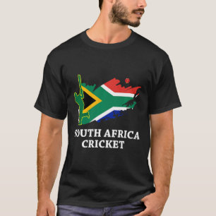 Sydafrikanska Afrikan Cricket South African Flagga T Shirt