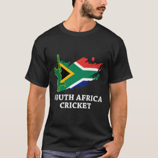 Sydafrikanska Afrikan Cricket South African Flagga T Shirt