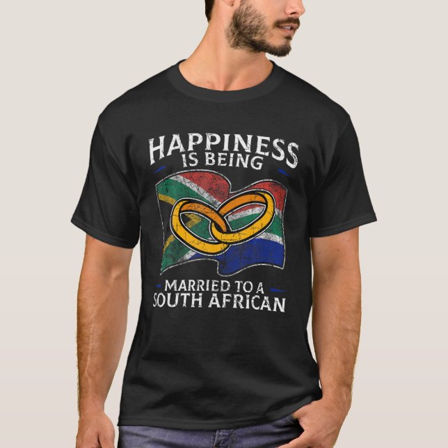 Sydafrikanska Bröllop South Afrika Roots RSA Flagg T Shirt (Framsida)