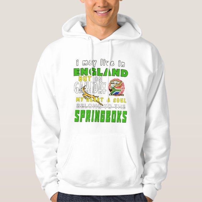 SYDAFRIKANSKA ENGELSKA RUGBY FLÄKT HOODIE (Framsida)