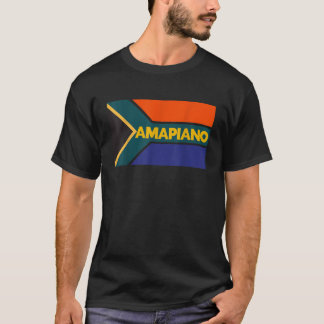 SYDAFRIKANSKA FLAGGA AMAPIANO T SHIRT
